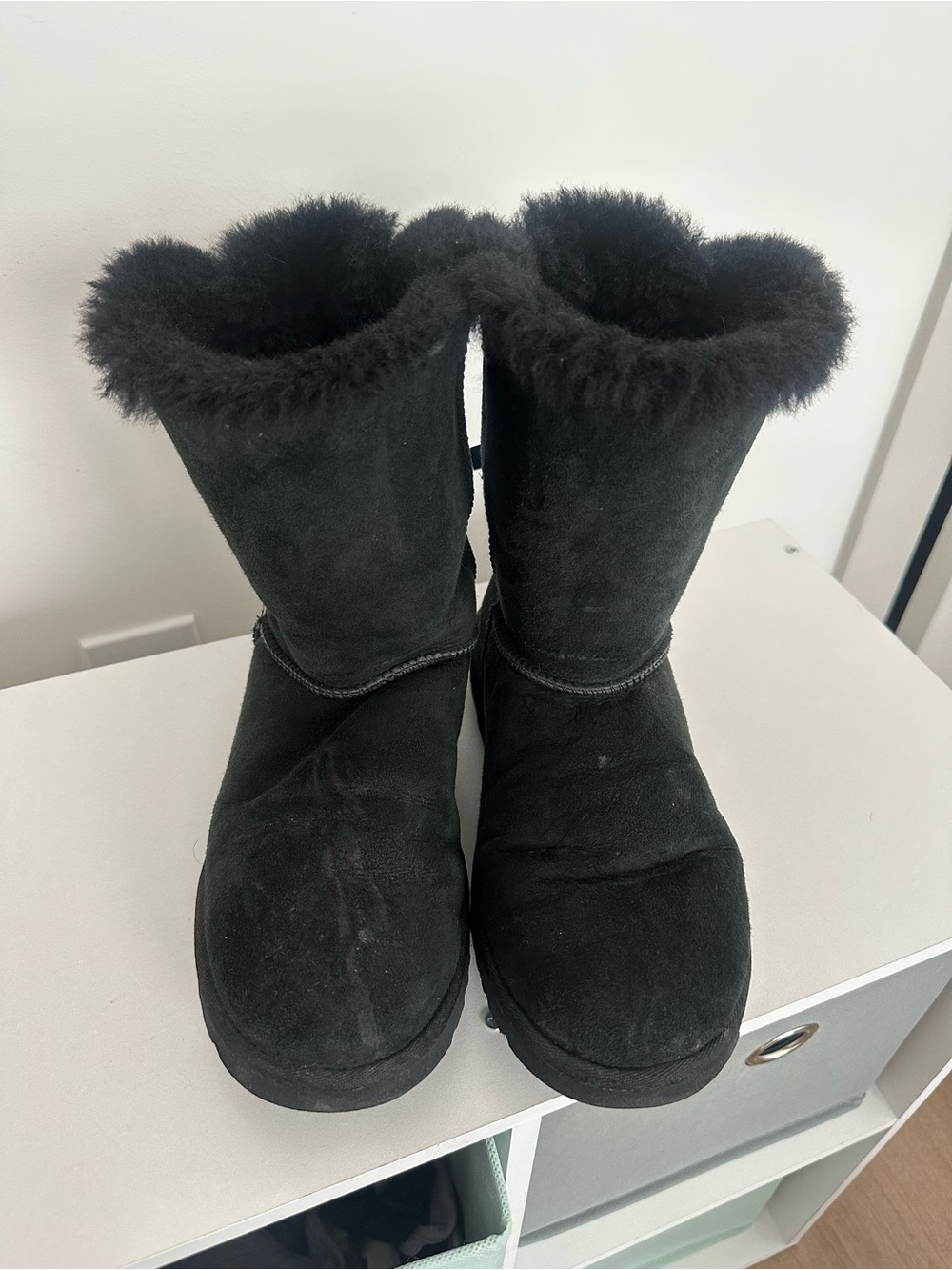 UGG Black Shearling-Lined Boots